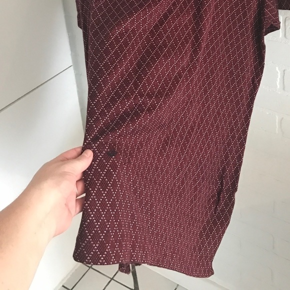 Alan Flusser Golf Men’s Polo Shirt Red Wine Black Cream Big and Tall Size 4X - Picture 5 of 5